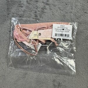 Free People We Are HAH All Choked Up Choker Womens Small Rose Lace Tie Pink New